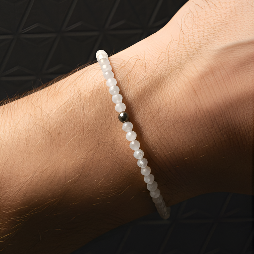 Mondstein Armband - Naturperlen