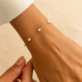 Mondstein Armband - Große Perlen