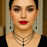 Obsidian Halskette - Orientalische Schönheit