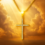 Zirkon - Kreuz Halskette - ICH GLAUBE