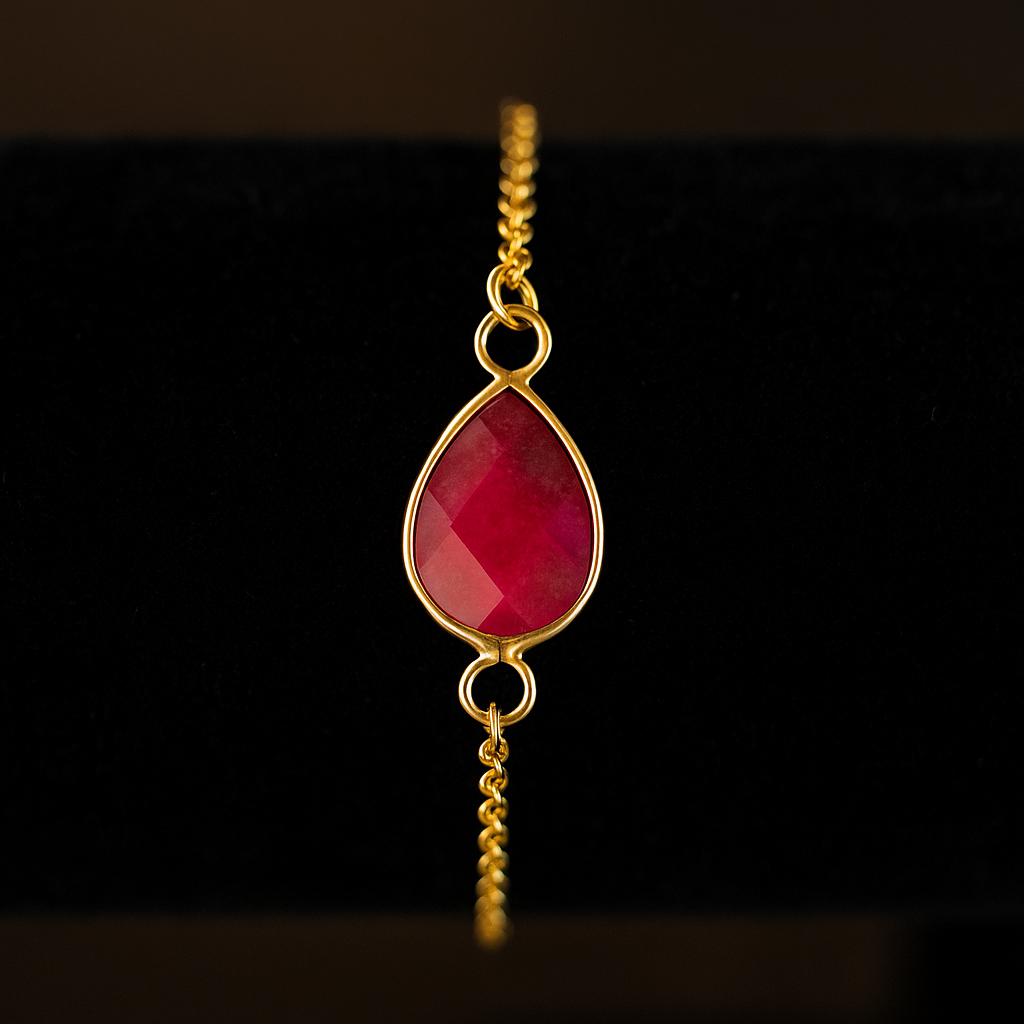 Rubin Armband - Tropfen der Leidenschaft