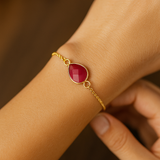 Rubin Armband - Tropfen der Leidenschaft