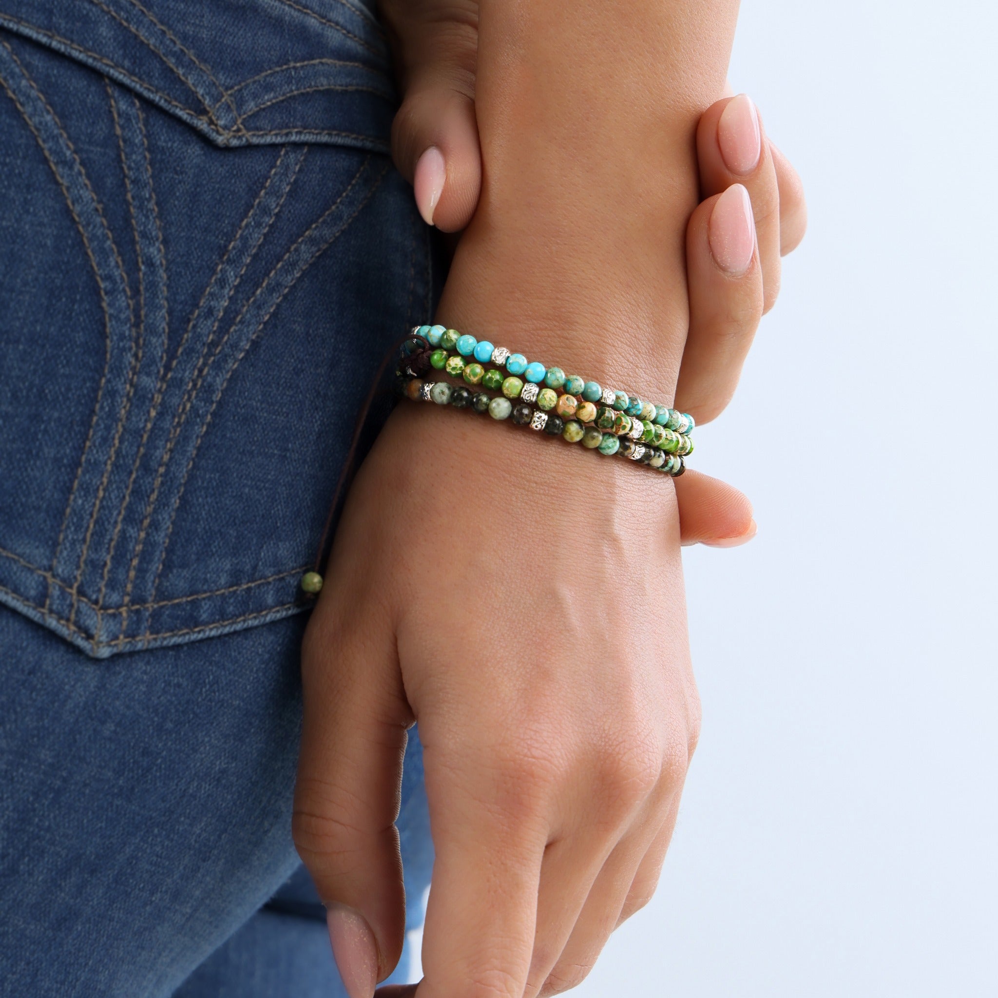 Tibetisches Energie Armband - Blauer Jaspis