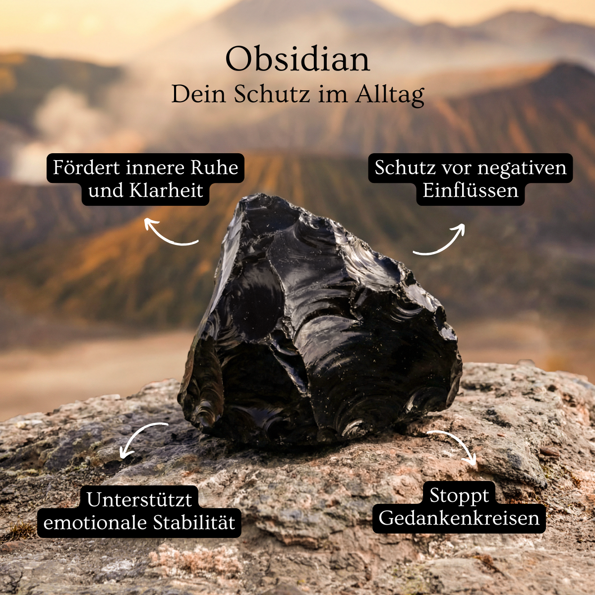 Obsidian Anti-Negativität Set