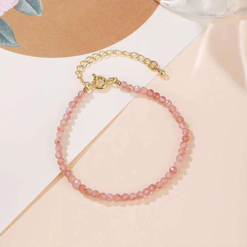 Rosenquarz Armband - Perlen