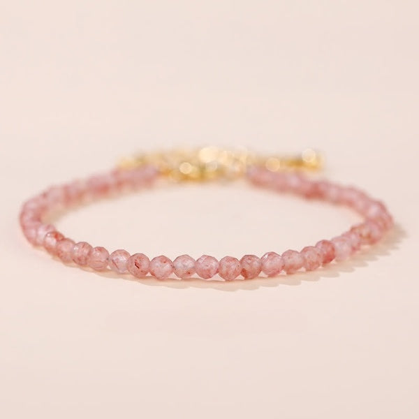 Rosenquarz Armband - Perlen