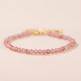Rosenquarz Armband - Perlen