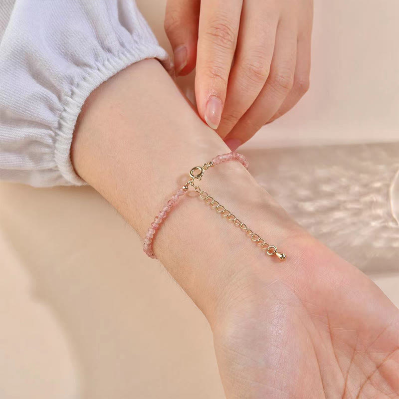 Rosenquarz Armband - Perlen