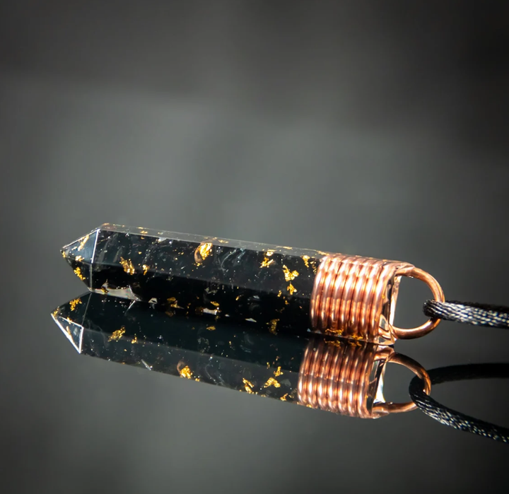 Turmalin Halskette - Kupferwindung