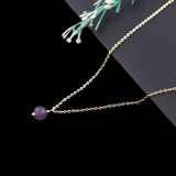 Amethyst Halskette - Natürlich mit Rundschliff