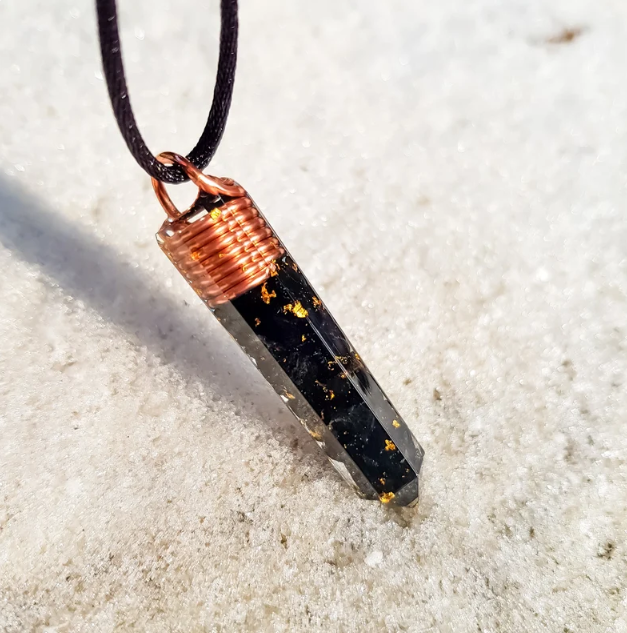 Turmalin Halskette - Kupferwindung