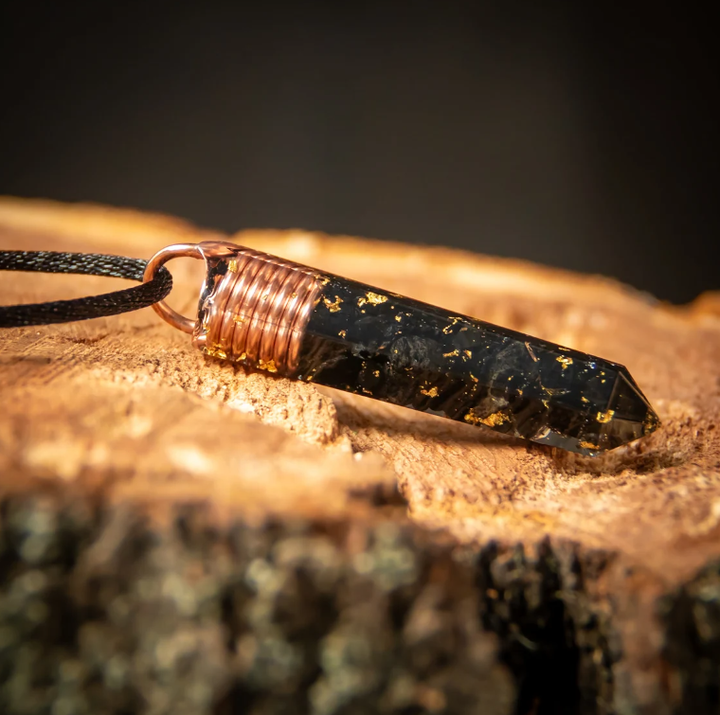 Turmalin Halskette - Kupferwindung