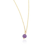 Amethyst Halskette - Natürlich mit Rundschliff