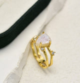Bergkristall Ring - Doppelring