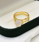 Bergkristall Ring - Doppelring