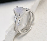 Bergkristall Ring - Doppelring