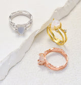 Bergkristall Ring - Doppelring