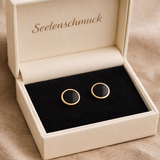 Obisidian Ohrringe - Kreismedallion