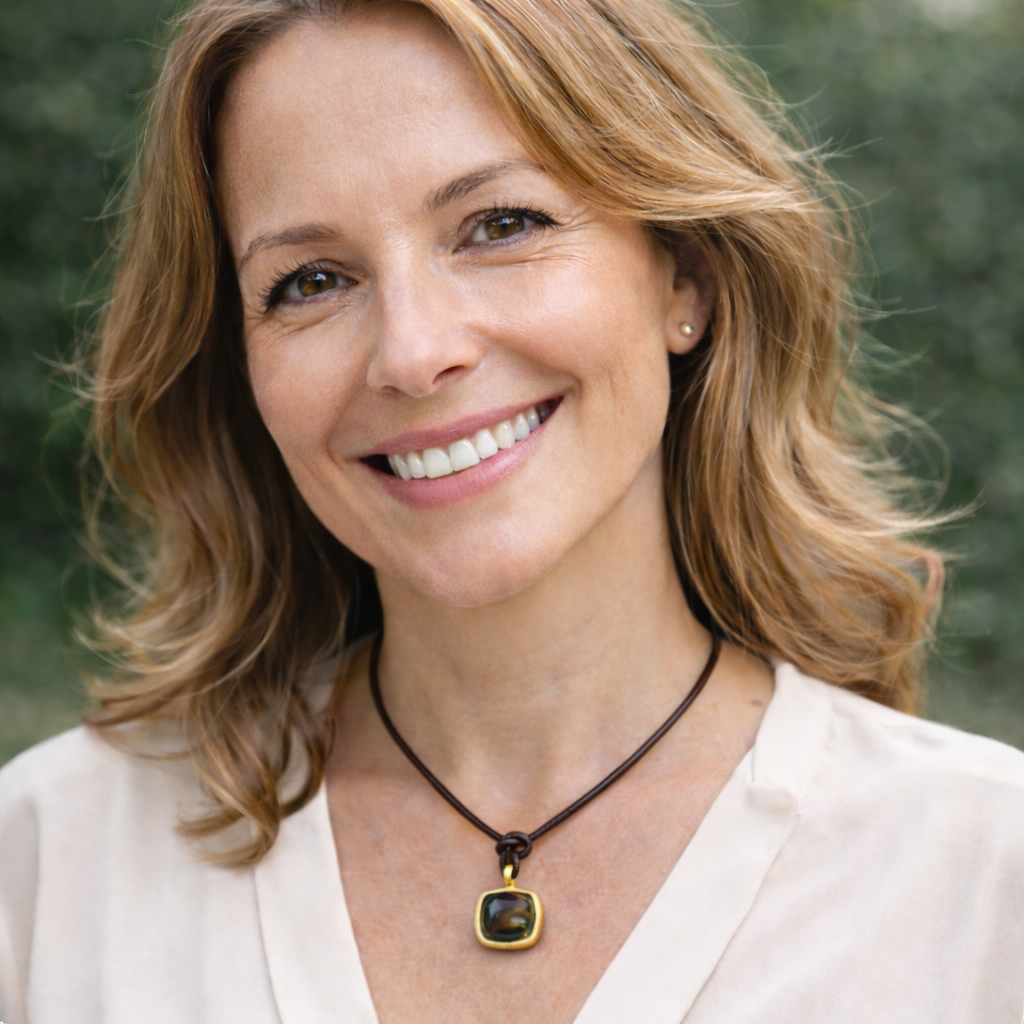 Tigerauge Halskette - Lederband