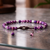 Tibetisches Energie Armband - Violetter Jaspis