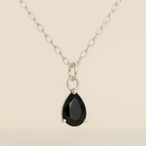 Obsidian Halskette - Tropfenform