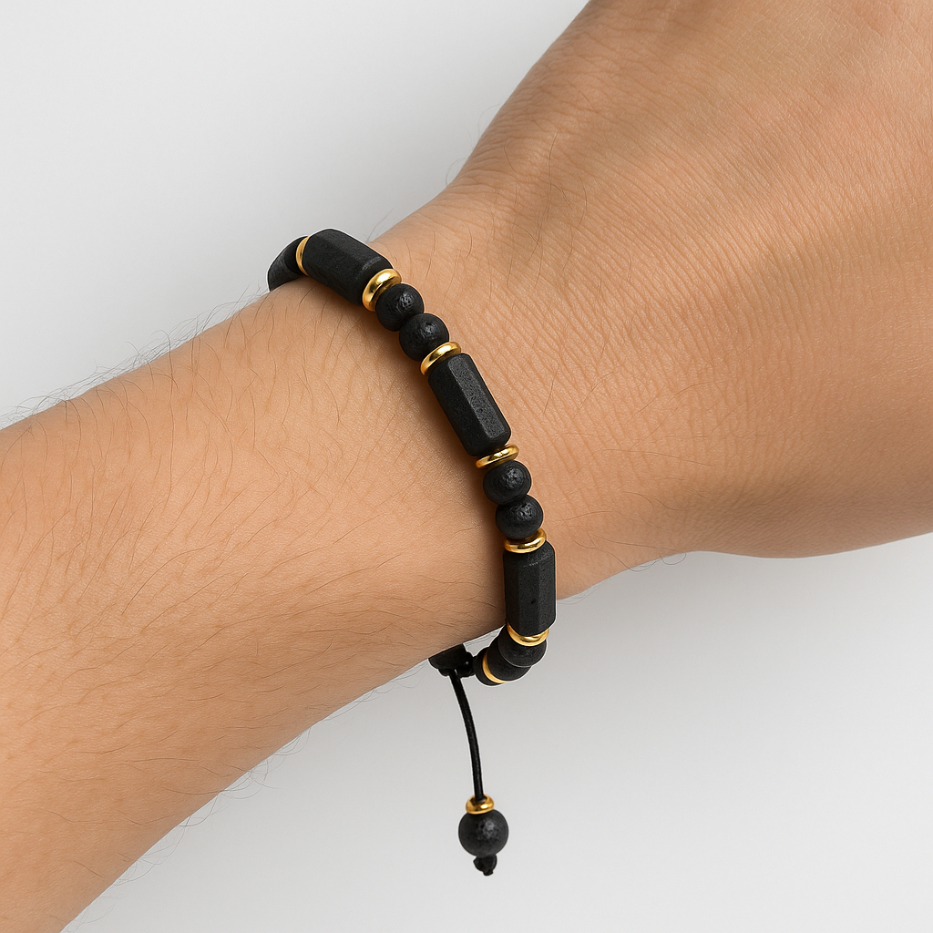 Turmalin Naturstein Set - Halskette & Armband