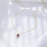 Amethyst Halskette - Naturstein mit Kristallen