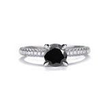 Obsidian Ring - Kreisform geschliffen