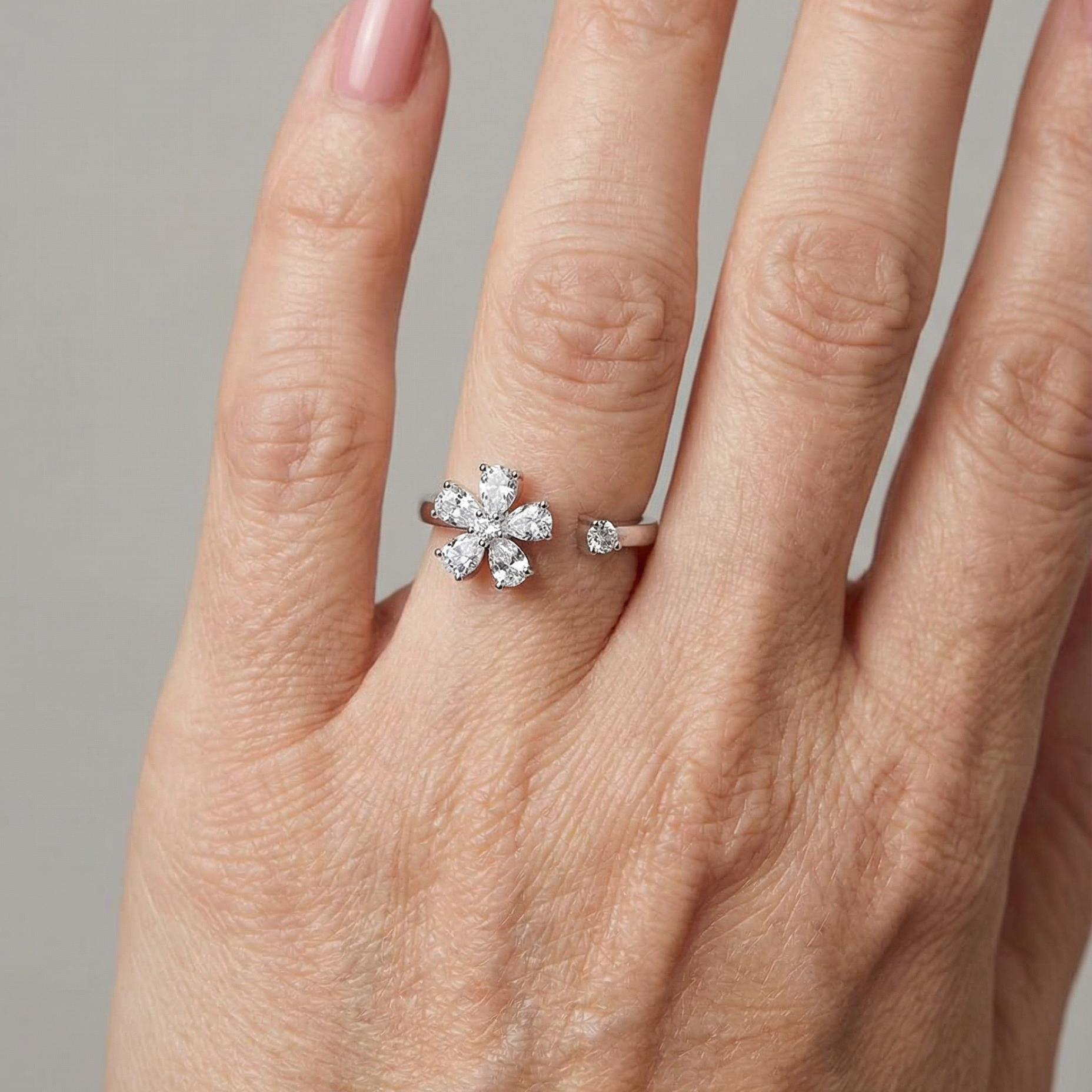 Zirkon Ring - Anti Stress Ring (beweglich)