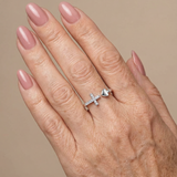 Zirkon Ring - Kreuz & Herz