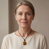 Tigerauge Halskette - Lederband