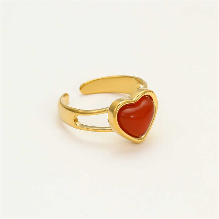 Karneol Ring - Herzform