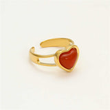 Karneol Ring - Herzform