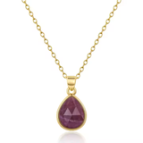 Amethyst Halskette - Medallion Tropfenform