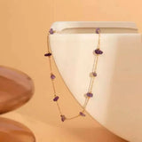 Amethyst Armband - Naturperlen S925 Silber - legiert