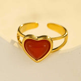 Karneol Ring - Herzform