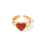 Karneol Ring - Herzform