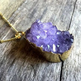 Amethyst Halskette - Naturmedallion