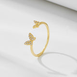 Zirkon Ring - Schmetterlinge