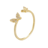 Zirkon Ring - Schmetterlinge