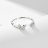 Zirkon Ring - Schmetterlinge