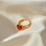 Karneol Ring - Herzform