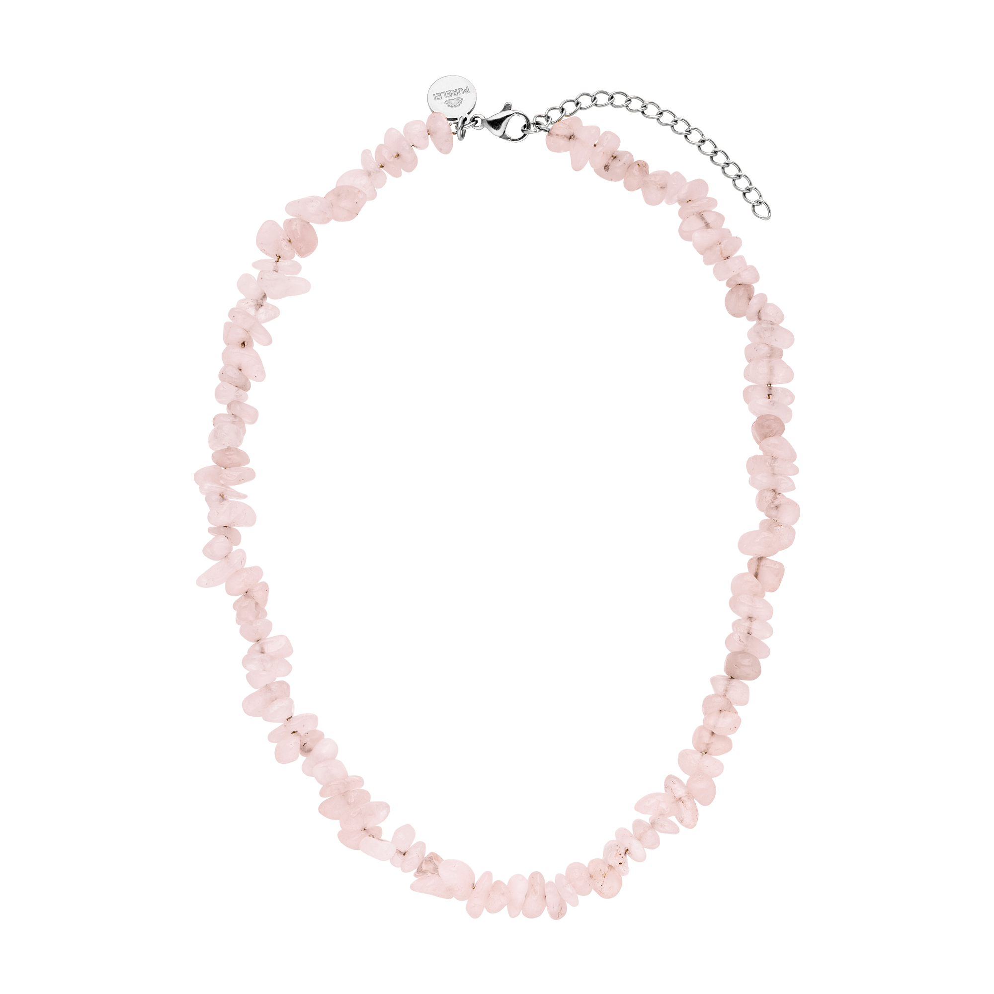 Rosenquarz Kette -Natursteine