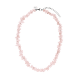 Rosenquarz Kette -Natursteine