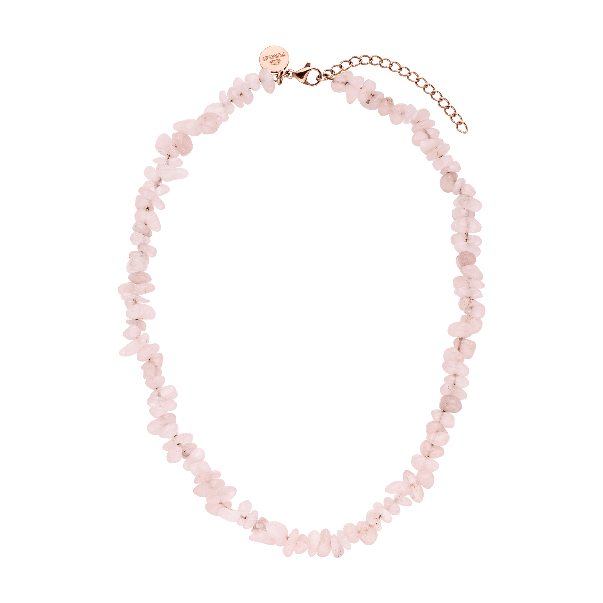Rosenquarz Kette -Natursteine