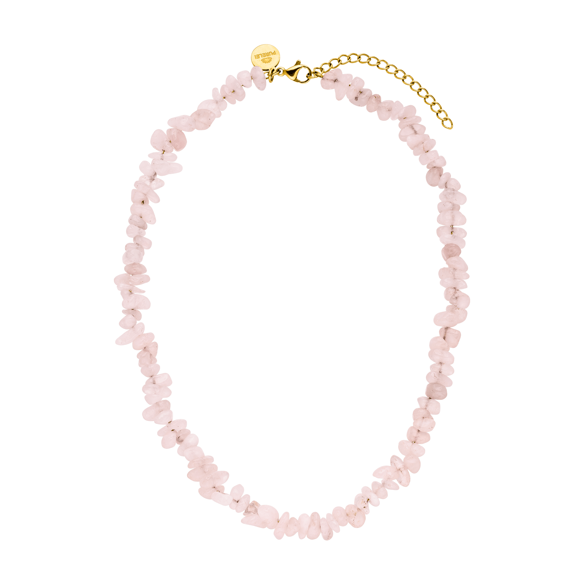 Rosenquarz Kette -Natursteine