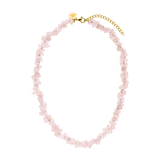 Rosenquarz Kette -Natursteine