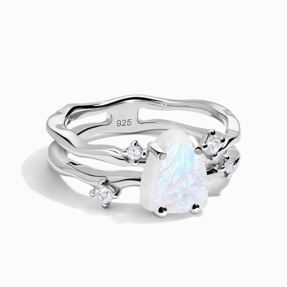 Mondstein Ring - Doppelring