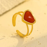 Karneol Ring - Herzform