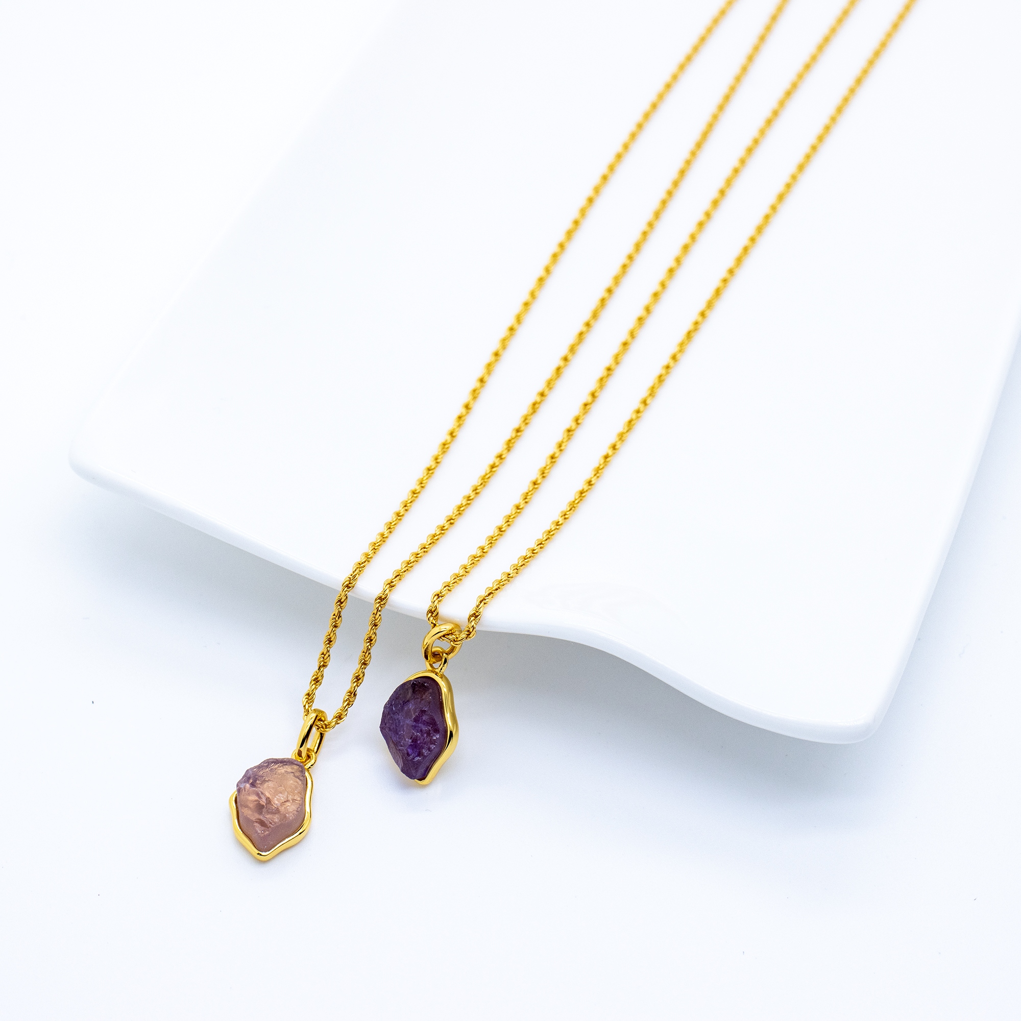 Amethyst  Halskette - Natürliche Form